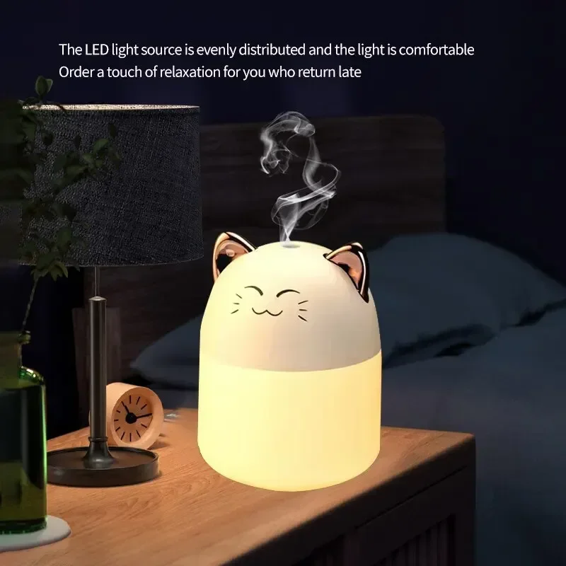 Humidificador USB pequeño para el hogar, pulverizador de niebla pesado, bonito humidificador para mascotas, Mini aire acondicionado de escritorio para oficina, humidificación de aire para habitación