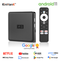 Kinhank G1 Android TV Box With Netflix 4K Google Certified Amlogic S905X4 4+32G WiFi6 Dolby Vision Media Player