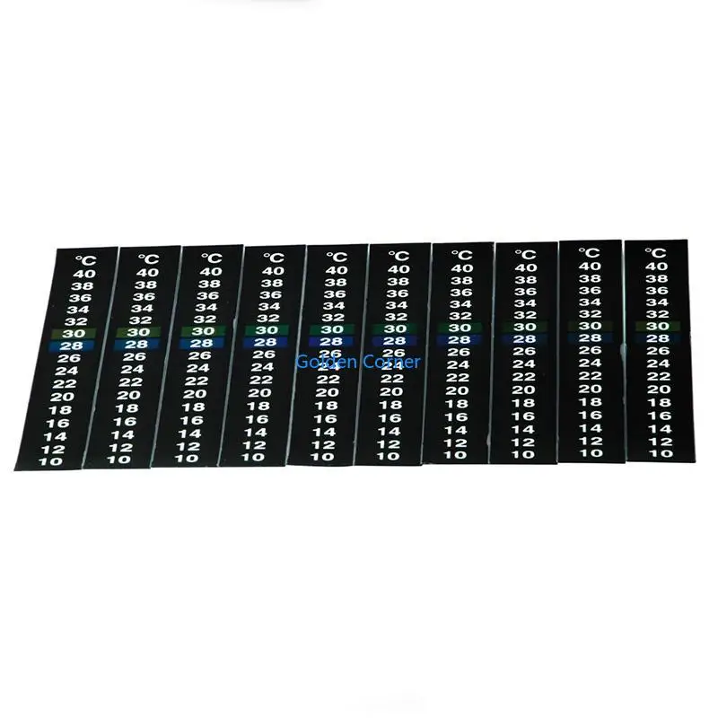 E15D Termometer Strip Digital Display untuk Akuarium Untuk Tangki Perekat Sticker Display
