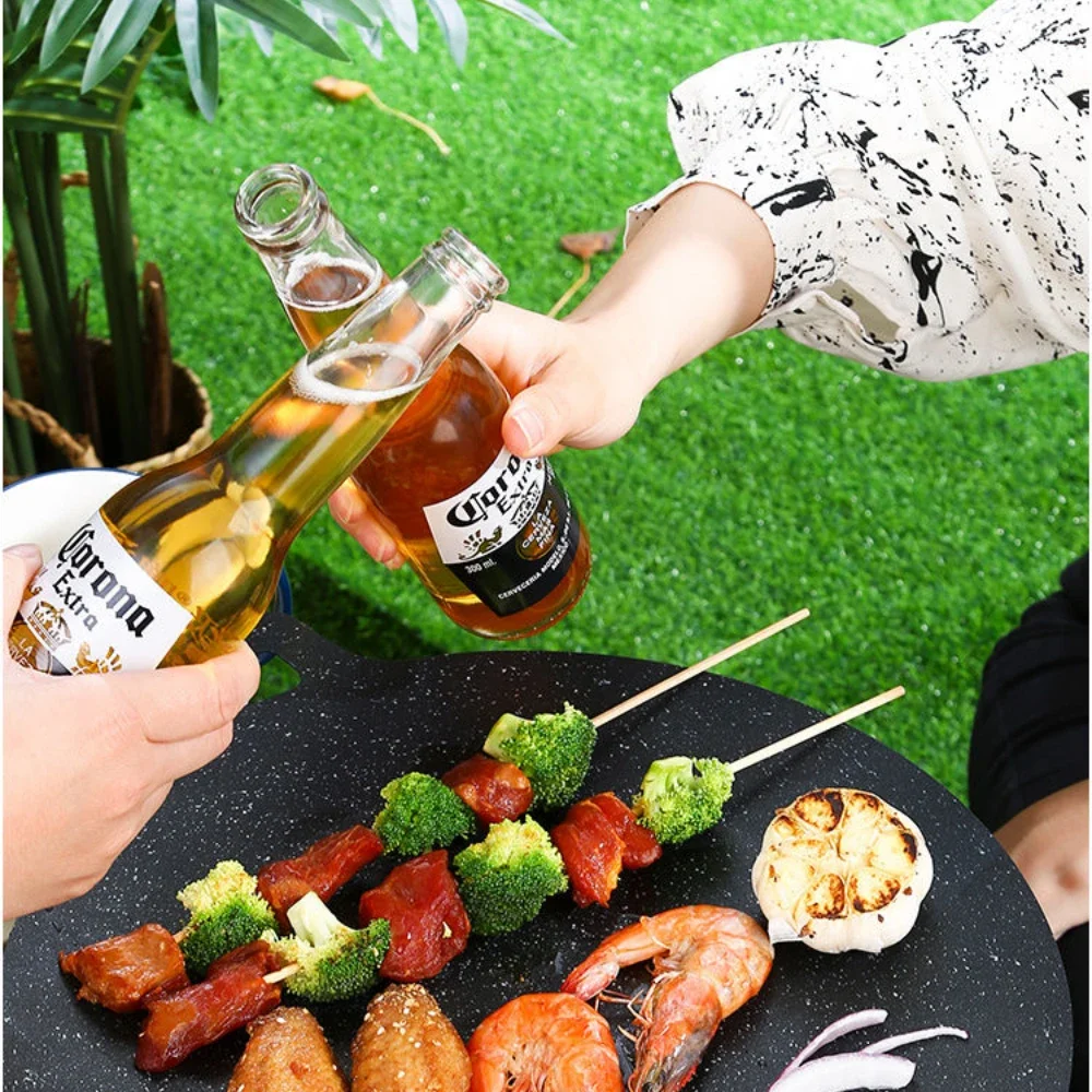 Braten runde Pfannen koreanische Aluminium Antihaft-Grill platte Bratpfanne Grill Grill Grill im Freien Gusseisen Grill Grill pfannen – Detail 6