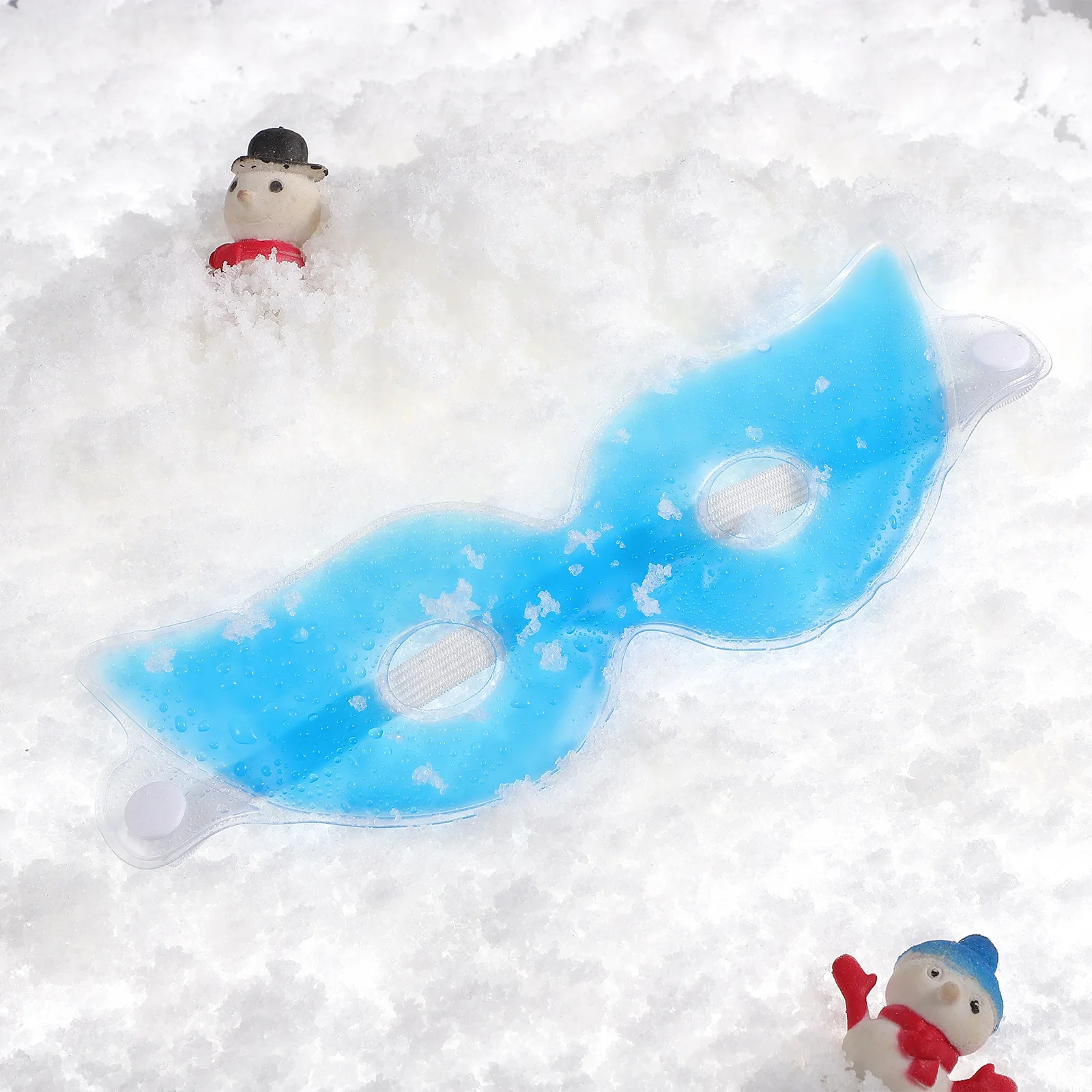 قطعتان من قناع العين الجل القابل لإعادة الاستخدام وضغط الثلج لانتفاخ العين وتخفيف الحكة واللياقة المريحة باللون الأزرق