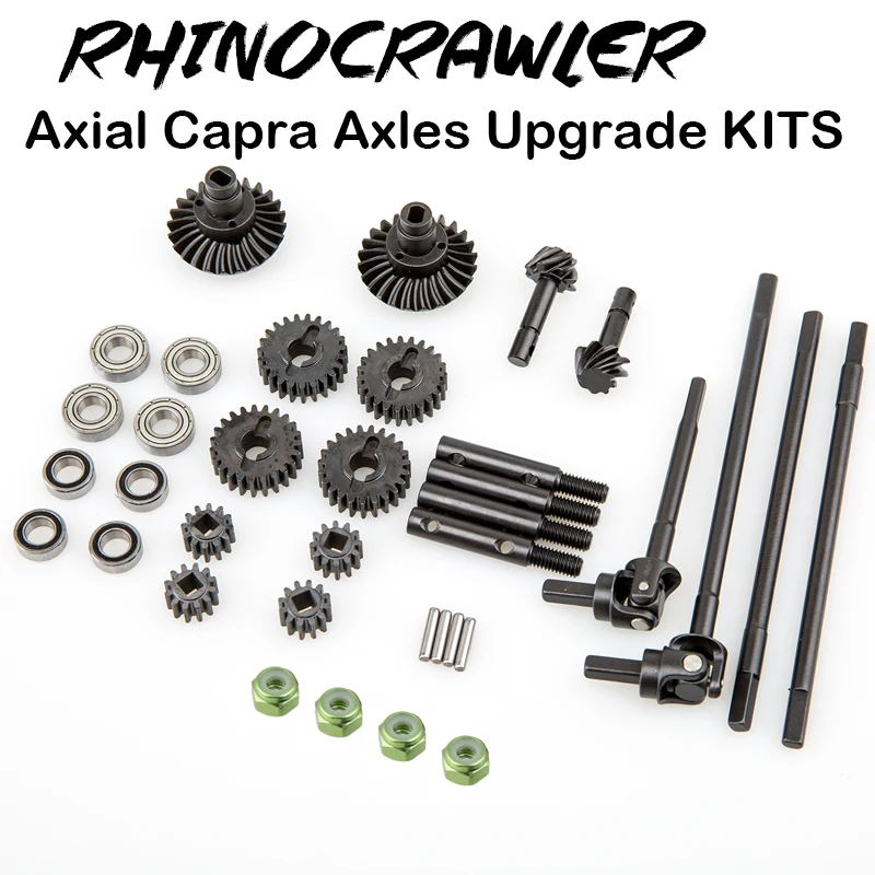 Rhino Hardened Portal Axle Shafts Gears For Axial SCX10 III Capra Offset Axles  (VP)  Full Upgrade Kit