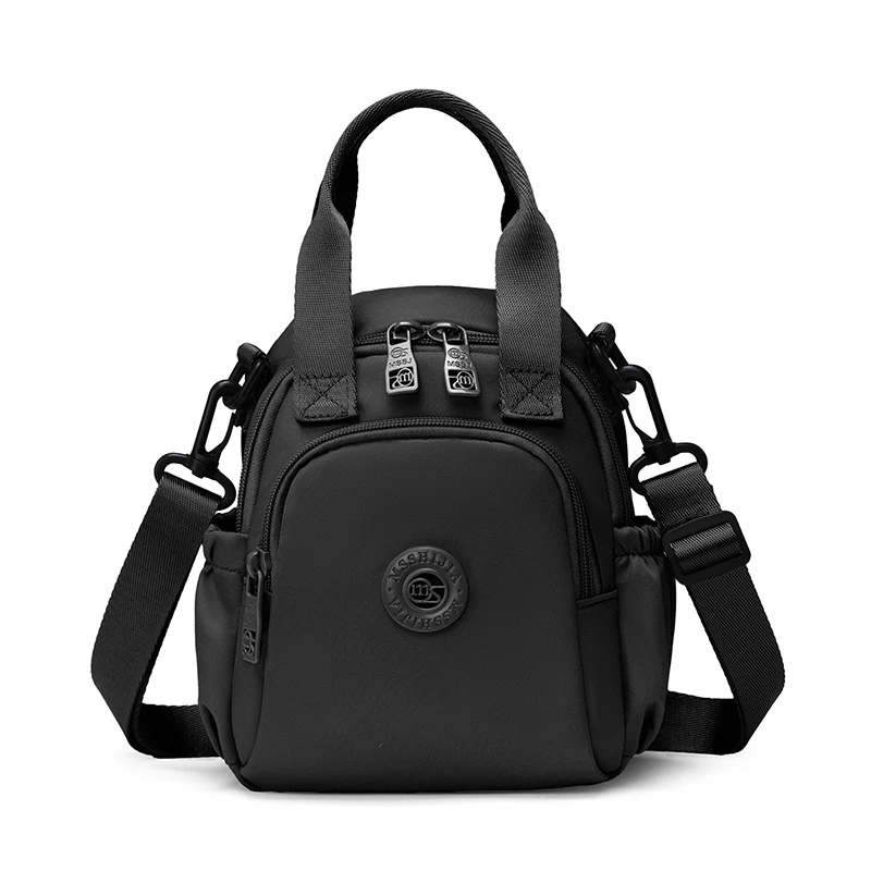 Large Capacity Women's Nylon Shoulder Bag Crossbody Bag School Bag  Multi-Layer Handbag