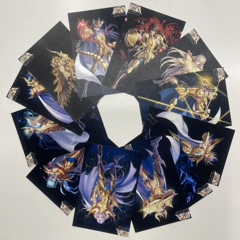 Saint Seiya Character Card Pearl Paper new version Postcards A set of 12pcs Gold Saint Knights of the Zodiac Mu Saga Shaka Milo