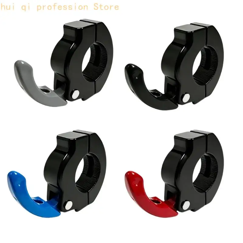 Aluminum Handlebar Hook with Clamp On Fit Handlebar Hanger for Helmet Carry Use H8WE