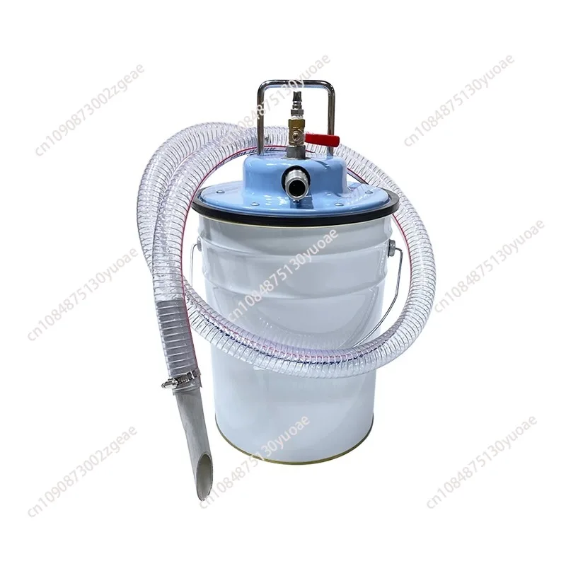 20L Stainless Steel Pneumatic Industrial Vacuum Cleaner Wet and Dry Can Absorb Oil Water Iron Filings and Dust