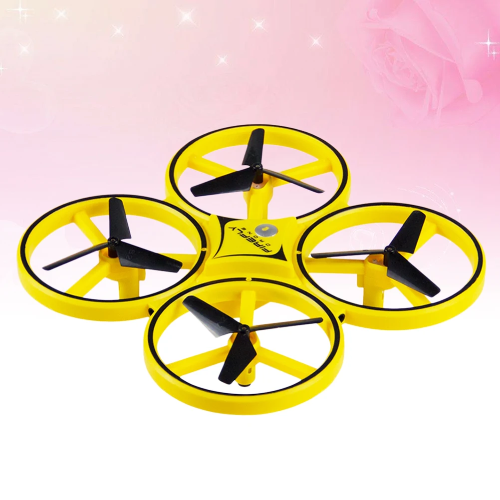 

Hand-Controlled Infrared Induction Drone Rechargeable 360° Rotation Foldable Led Light Indoor Flying For Kids Boys Girls Yellow