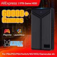 Hyper Base Mix 5T Gaming HDD Portable Hard Drive Retrobat & Launchbox & Playnite with 60000+ Games for PS4/PS3/PS2/Switch/WiiU