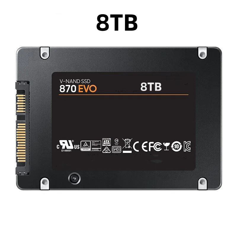 EVO-Disque dur interne à semi-conducteurs, SATAIII, 870 pouces, SSD, 8 To, 1 To, 2 To, 4 To, Convient pour ordinateur de bureau, ordinateur portable, nouveau, 2.5