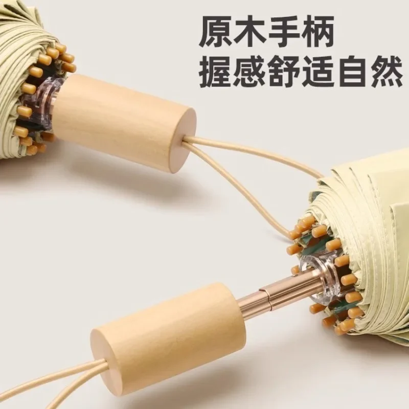 مظلة قابلة للطي للحماية من أشعة الشمس فوق البنفسجية UPF50+ للنساء، مقاومة للرياح 16 عظمة، غراء ملون للحماية من الشمس مظلات للمطر واللمعان #4