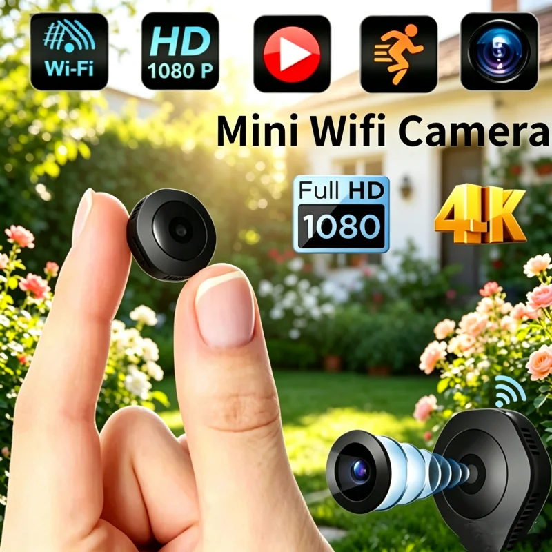 Wireless Wifi Camera Infrared Night Vision Mobile Network 4k Security Hd Remote Monitoring Camera Magnetic Bracket 2026 Hot Sale