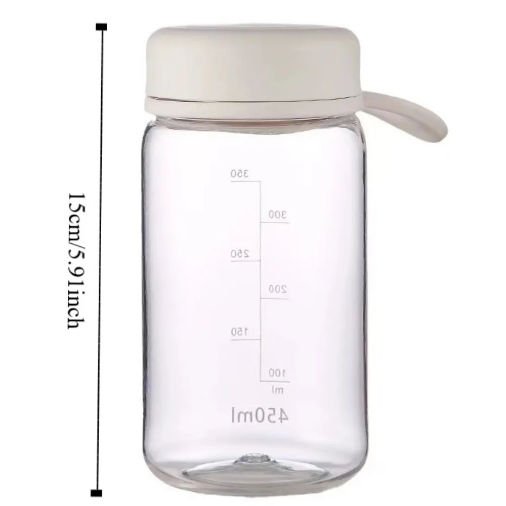 450ml Transparent Plastic Cup Transparent Leakproof Milk Water Bottles Fall Prevention Lifting Rope Drinking Water Bottle
