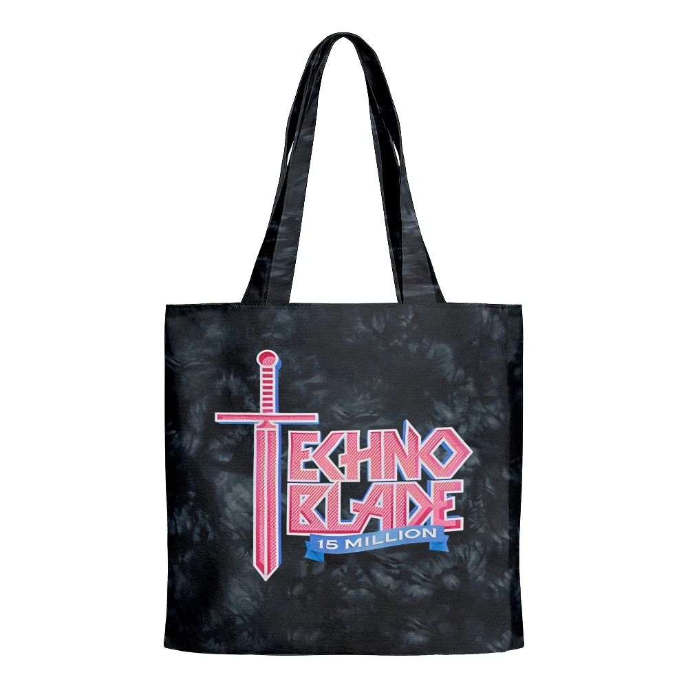 Technoblade Merch 15 Million Subs Tie Dye Bag Shopping Bags Reusable Shoulder Shopper Bags Casual Handbag