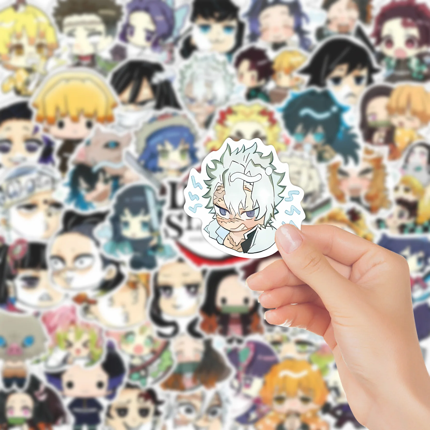 57PCS Cartoon Demon Slayer Anime Sticker DIY Phone Laptop Luggage Skateboard Graffiti Decals Fun for Kid