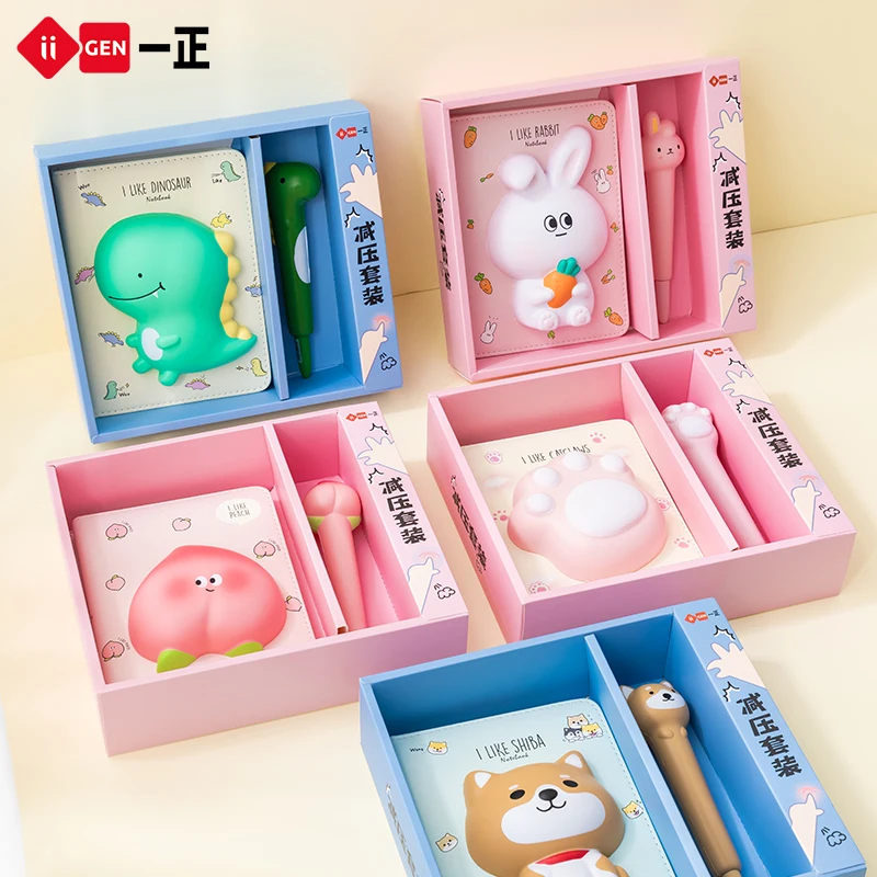 iigen-cancelleria-set-di-manuali-antistress-creativi-set-di-simili-antistress-per-ragazza-carina-cuore-unicorno-confezione-regalo-regali-per-notebook-dei-cartoni-animati