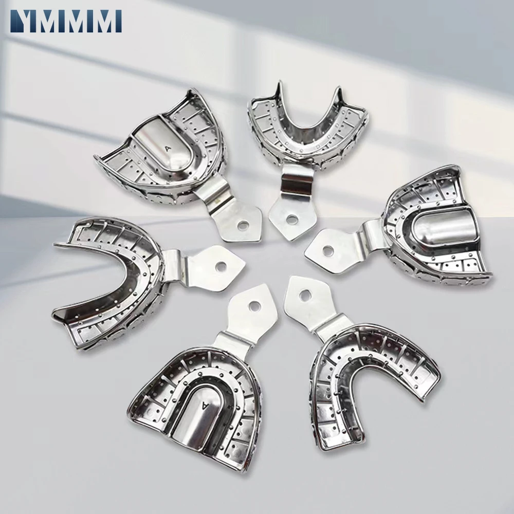 

Material Dentistry Dental Impression Stainless Steel Trays Sets Equipment Autoclavable Dentist Tray Teeth Holder S/M/L