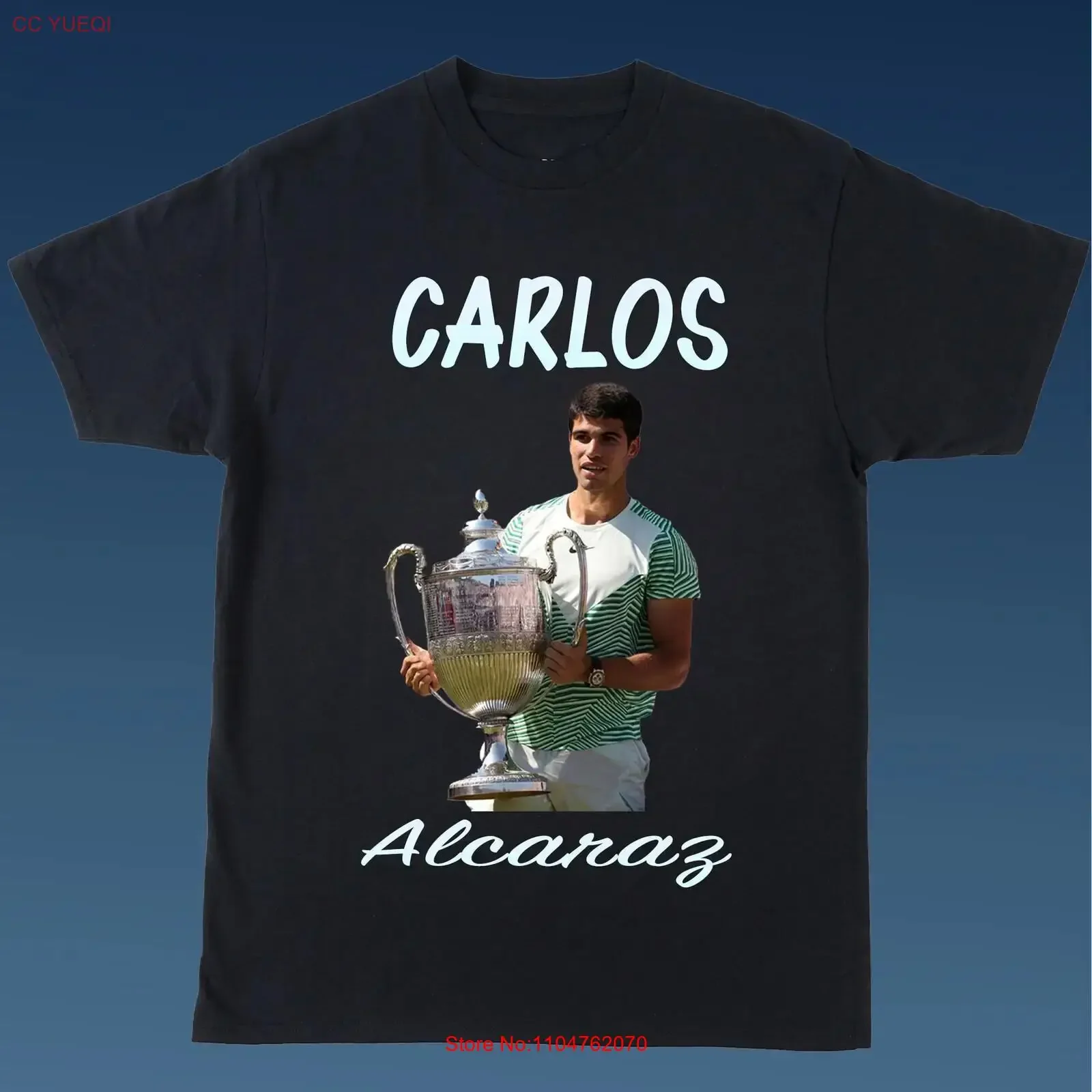 CARLOS ALCARAZ CARLITOS Tennis Cottonrulz Oversize White T shirt High Quality 100 Cotton Oversized Crewneck vintage Washed