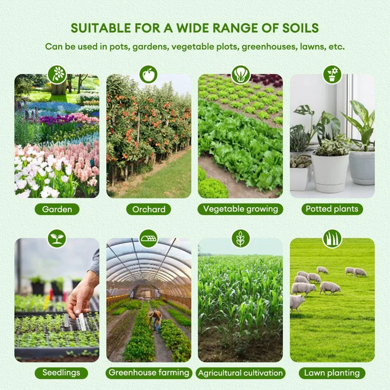 مقياس رطوبة التربة للبستنة ، المغذيات الخفيفة ، درجة الحموضة ، العشب ، الزراعة ، استخدام النباتات الخارجية ، 4 في 1 ،