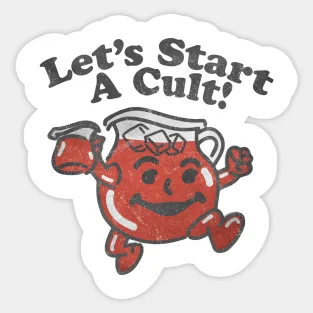 Let Start Cult  5PCS Stickers for Living Room Home Funny Kid Luggage Room Stickers Car Print Window Bumper Laptop Cute