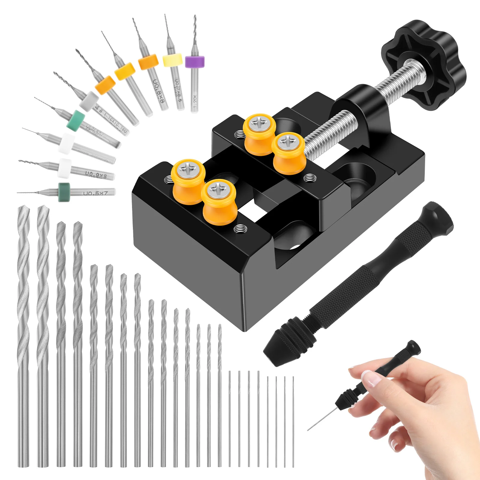 

Мини-сверлильный станок с тислями, портативный мини-струбцина-держатель для сверл, инструмент для деревообработки, для резьбы, моделирования, DIY