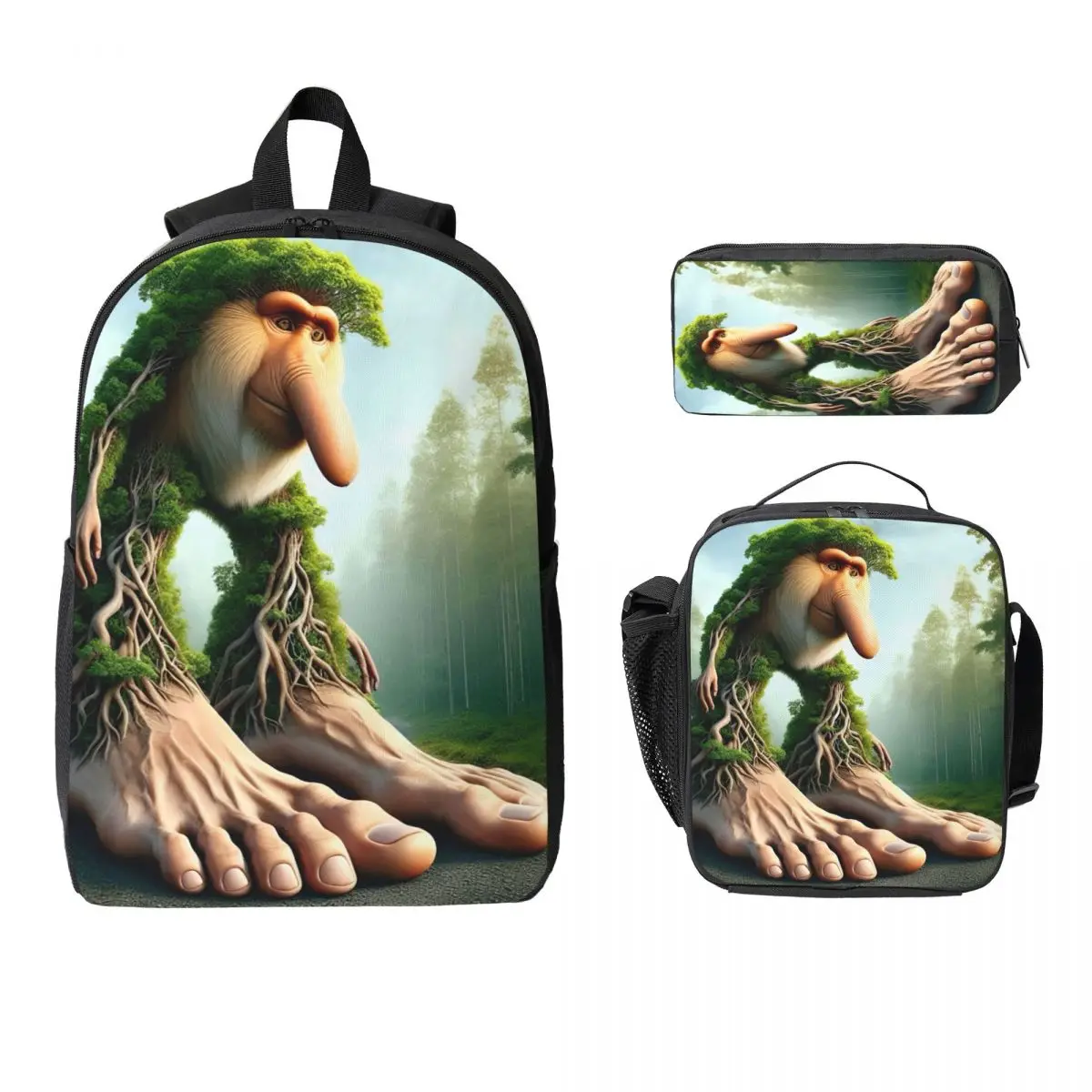 

3Pcs Brr Brr Patatim-bayingimg merch Backpack Set for Children Pen Bags Bookbag Sets with Lunch Box For School Students Knapsack