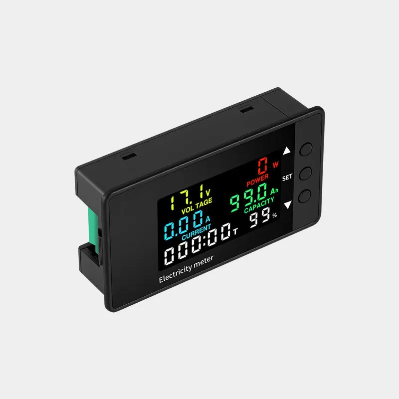Imagem -06 - Multifuncional Led Digital Medidor Elétrico Voltímetro Amperímetro Tensão Corrente dc 7.5100v 20a 100a 200a 300a 6in 1