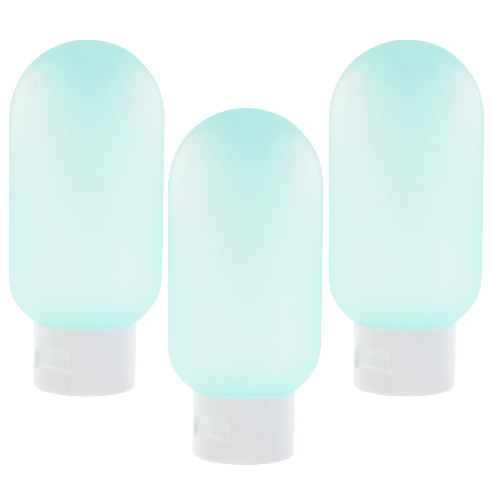 Juego de 3 Botellas de Viaje Recargables de 60 ml, Envases de Viaje a Prueba de Fugas para Champú, Loción y Acondicionador, Tamaño de Viaje
