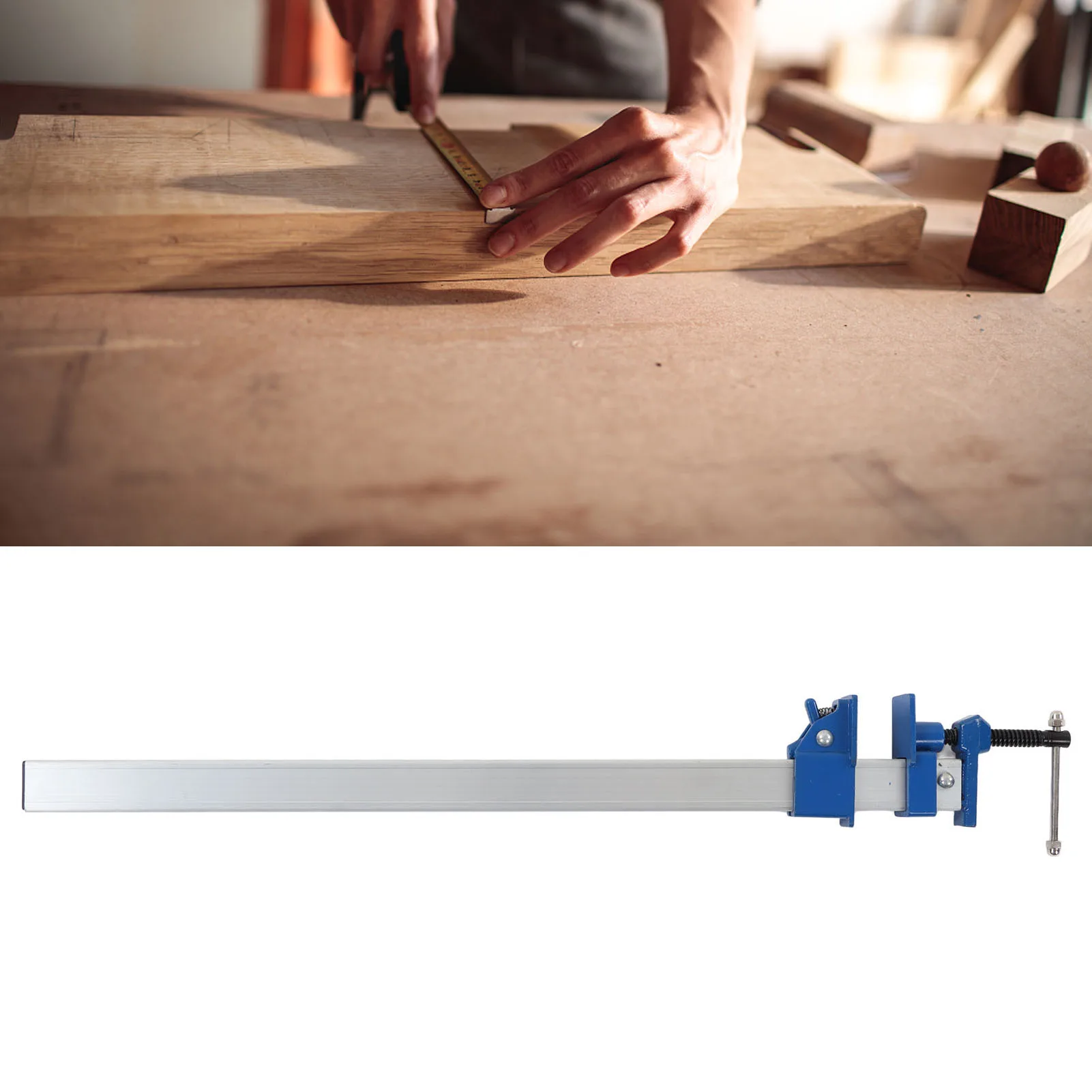 24 Inch Bar Clamp Effective 520mm Quick Release  Adjustment Aluminum Alloy Woodworking F Clamp Bar Clamp Woodworking F Clamp