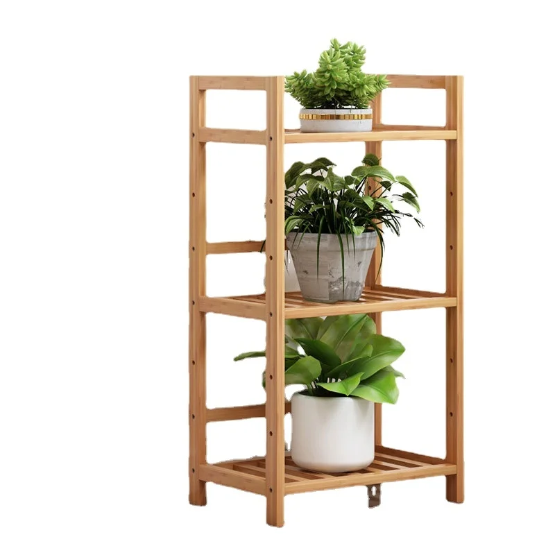 EcoFriendly Bamboo Bookshelf for Living Room Simple Tall FloortoCeiling Plant  Book Storage Rack for Office  Kitchen