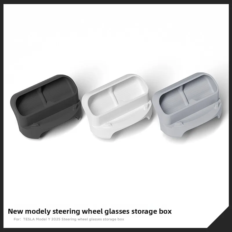 

2025 Tesla Model Y Juniper Steering Wheel Glasses Storage Box Car Storage Box Interior