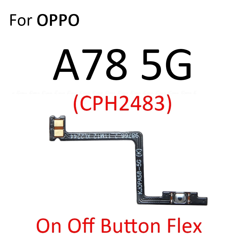 تشغيل إيقاف كتم التبديل مفتاح التحكم حجم زر الكابلات المرنة ل ممن لهم A18 A38 A60 A77 A77s A78 A79 A98 4G 5G 2022 2023 أجزاء