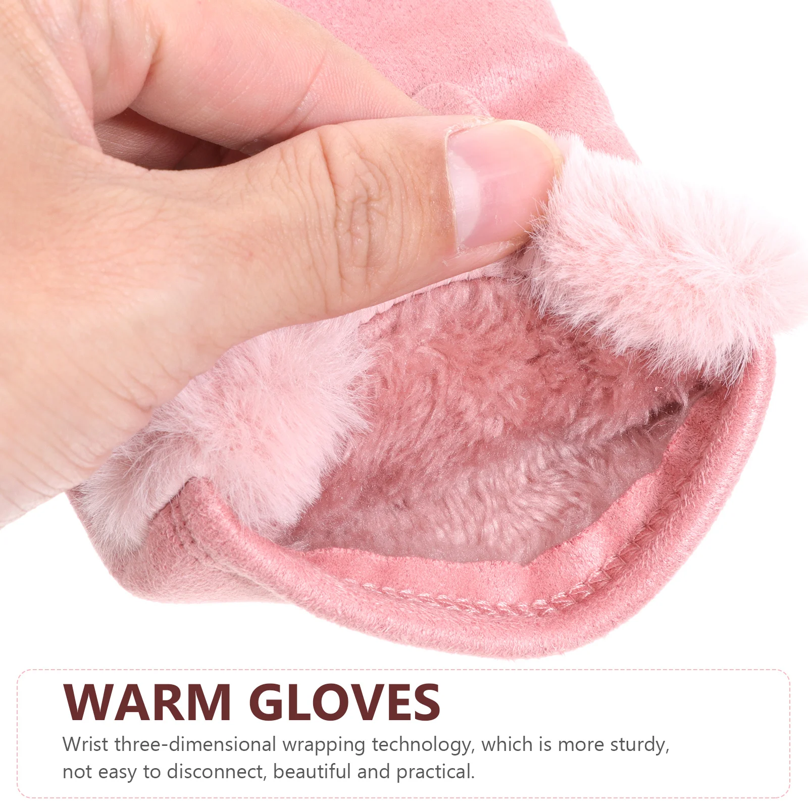 

1Pair Winter Gloves Women Thicken Suede Full Finger Touchscreen Warm Outdoor Wind-Proof Winter Hand Warm Gloves