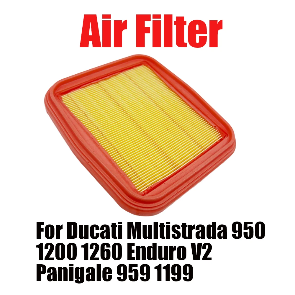 Piezas de motocicleta para Ducati Multistrada 950 1200 1260 Enduro V2 Panigale 959 1199, filtro de aire, sistema de limpieza de admisión, elemento de piezas