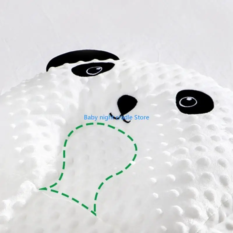 

J2FF Baby Wеdgе Pillow Panda Pattern Feeding Anti-spit Pillow Bassinet Incline Pillow