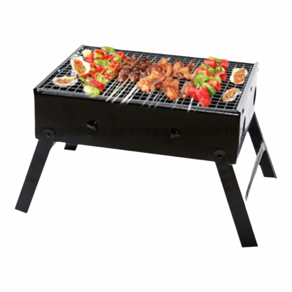 

Portable Stainless Steel BBQ Charcoal Grill Small Folding BBQ Stove Easy To Clean Mini BBQ Tool Kit Picnic Beach