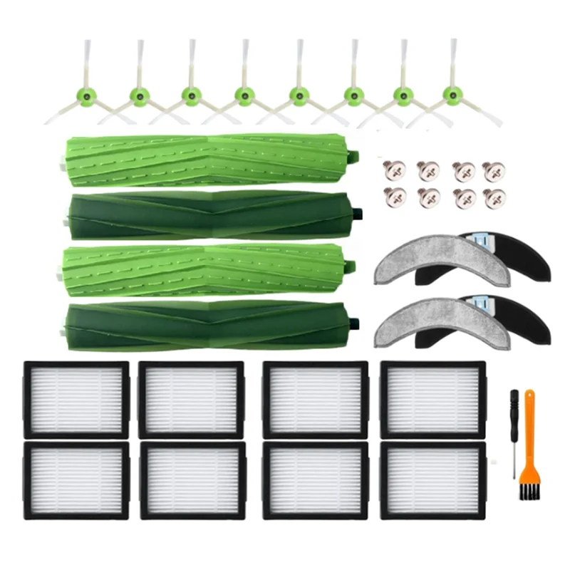 A83G-26 шт. запасные аксессуары, детали для Irobot Roomba Combo J7 + пылесос, резиновые щетки HEPA-фильтр, боковая щетка, швабра Cl