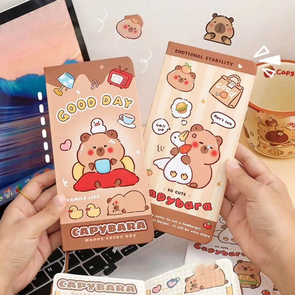 Pocket Mini Capybara Notepad INS Creative Capybara Hand Ledger Notebook Kawaii Cartoon Memo Notes School