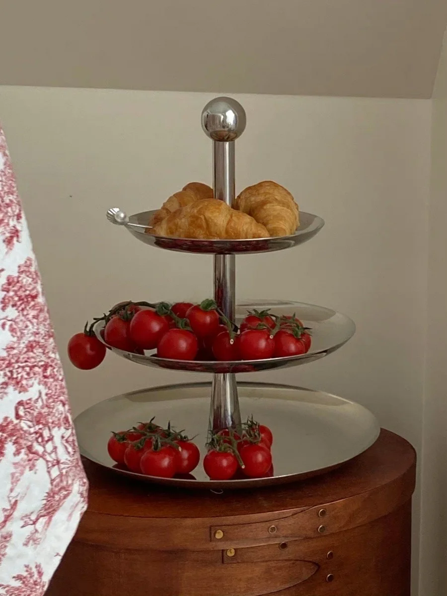 

Ретро-поднос из нержавеющей стали inym: креативный многофункциональный поднос для хранения, тарелка для конфет и десертов для гостиной