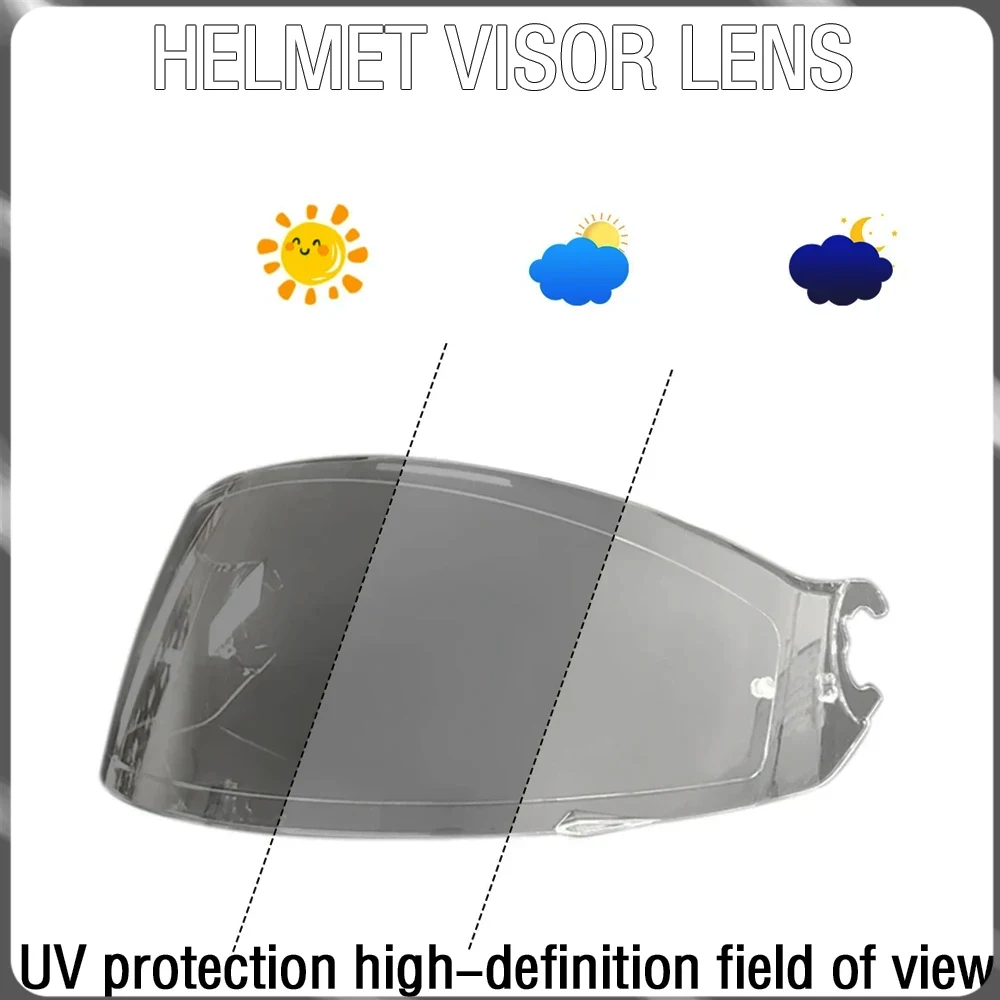 

For Shark D-Skwal 2 Spartan starry sky helmet Photochromic Anti-UV Visor Lens Smoke Dark Replacement Visor