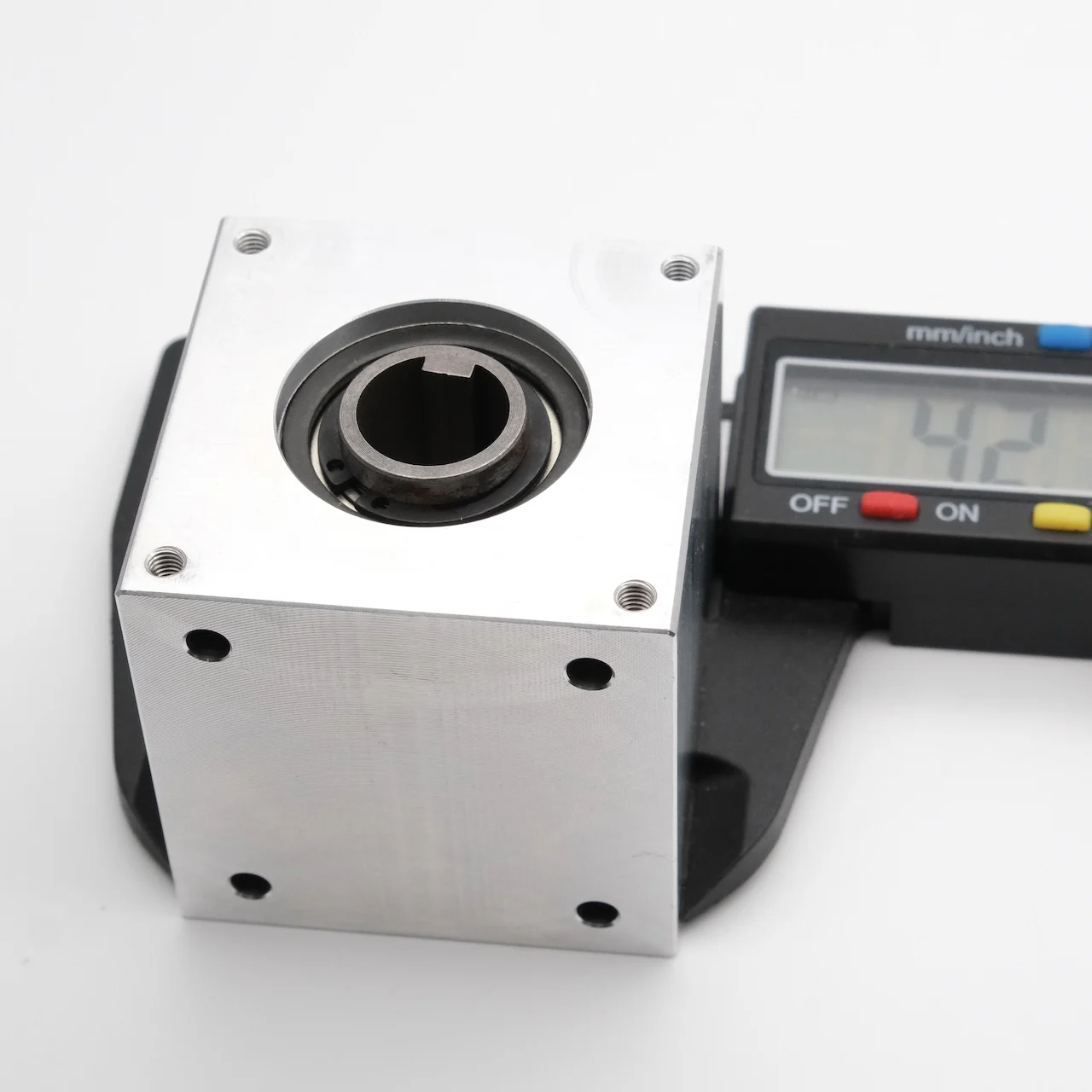 42mm Keyway Bevel Gearbox 8/10/12mm Angle Corner Turning Device Aluminum Alloy Transmission for Robot Transport