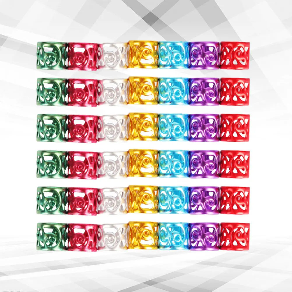 

100 Pcs Accessories Hair Braid Rings Dreadlocks Braiding Beads Cuffs Flower Tube
