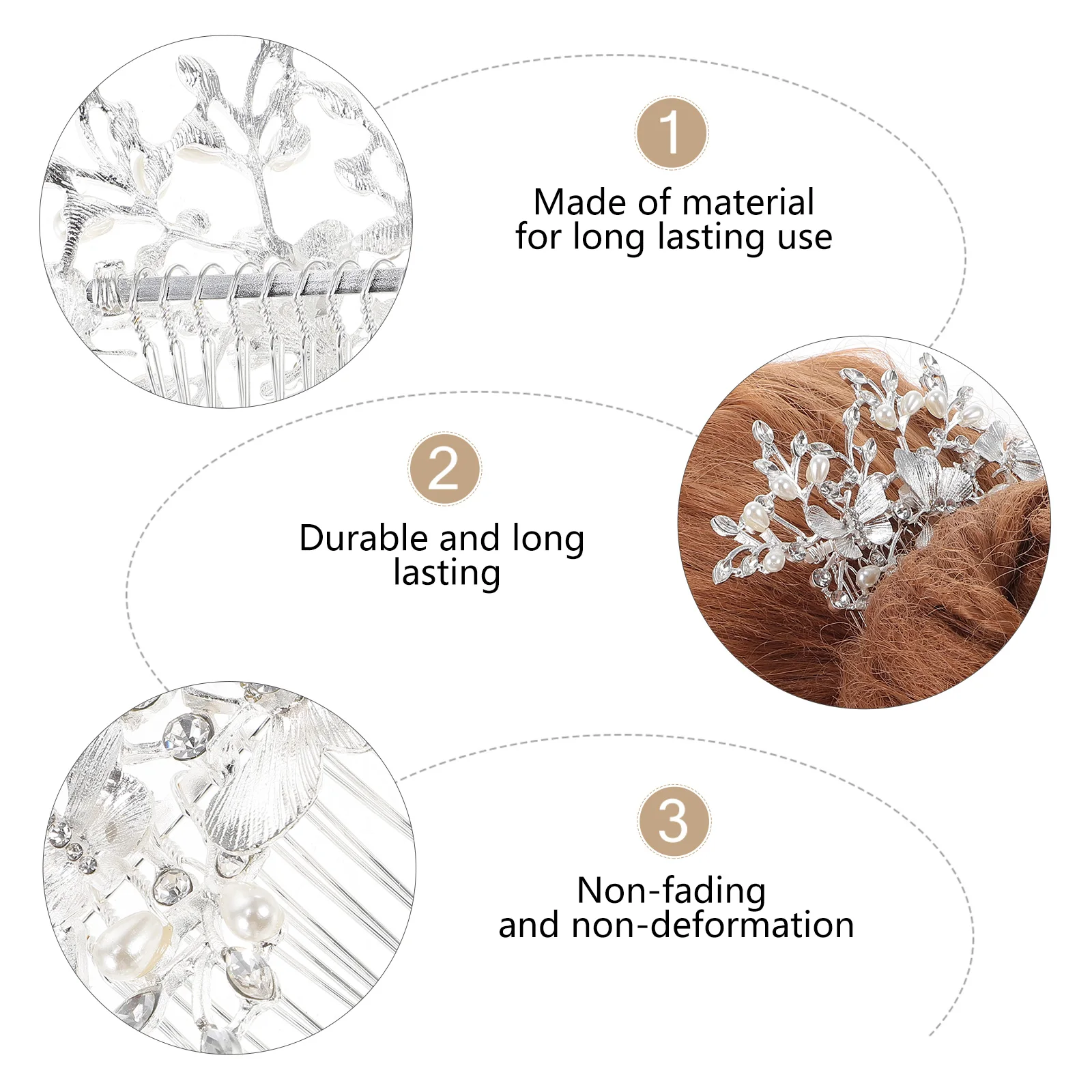 

1pcs Pearl Hairpins Alloy Hair Chopsticks Sticks For Women U Shaped Hairpin Bridal Wedding Party Hair Comb Accessory