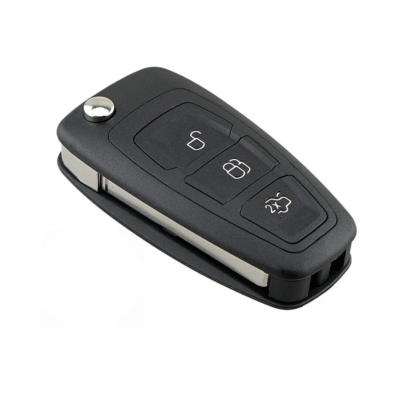 3 Button Car Remote Fob Full Key Case Cover Procter Shell Black For Ford Transit Connect Custom Focus C-Max