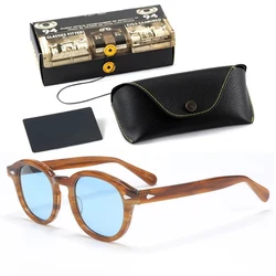 Polarized Sunglasses Men Women Johnny Depp Lemtosh Style Sun Glasses Retro Round Acetate Frame UV400 Lens Oculos