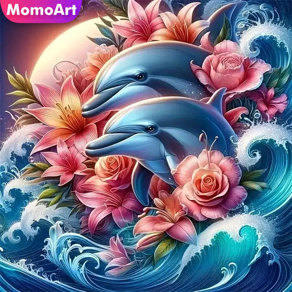 

Momoart Bear Алмазная мозаика животное полная круглая алмазная живопись лунная вышивка Новое поступление ручная работа хобби
