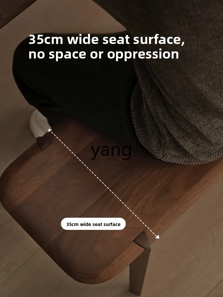 مقعد TGF Hera من خشب الجوز الأسود الصلب كرسي طعام فاخر خفيف إيطالي لتغيير الأحذية