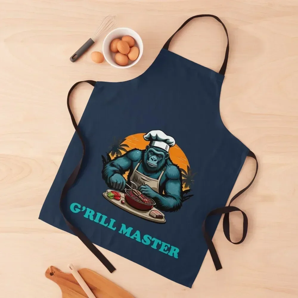 

G'rill Master BBQ Griller Fun Pun Фартук Аксессуар для шеф-повара Костюм официанта профессиональная парикмахерская Кухонные принадлежности Фартук