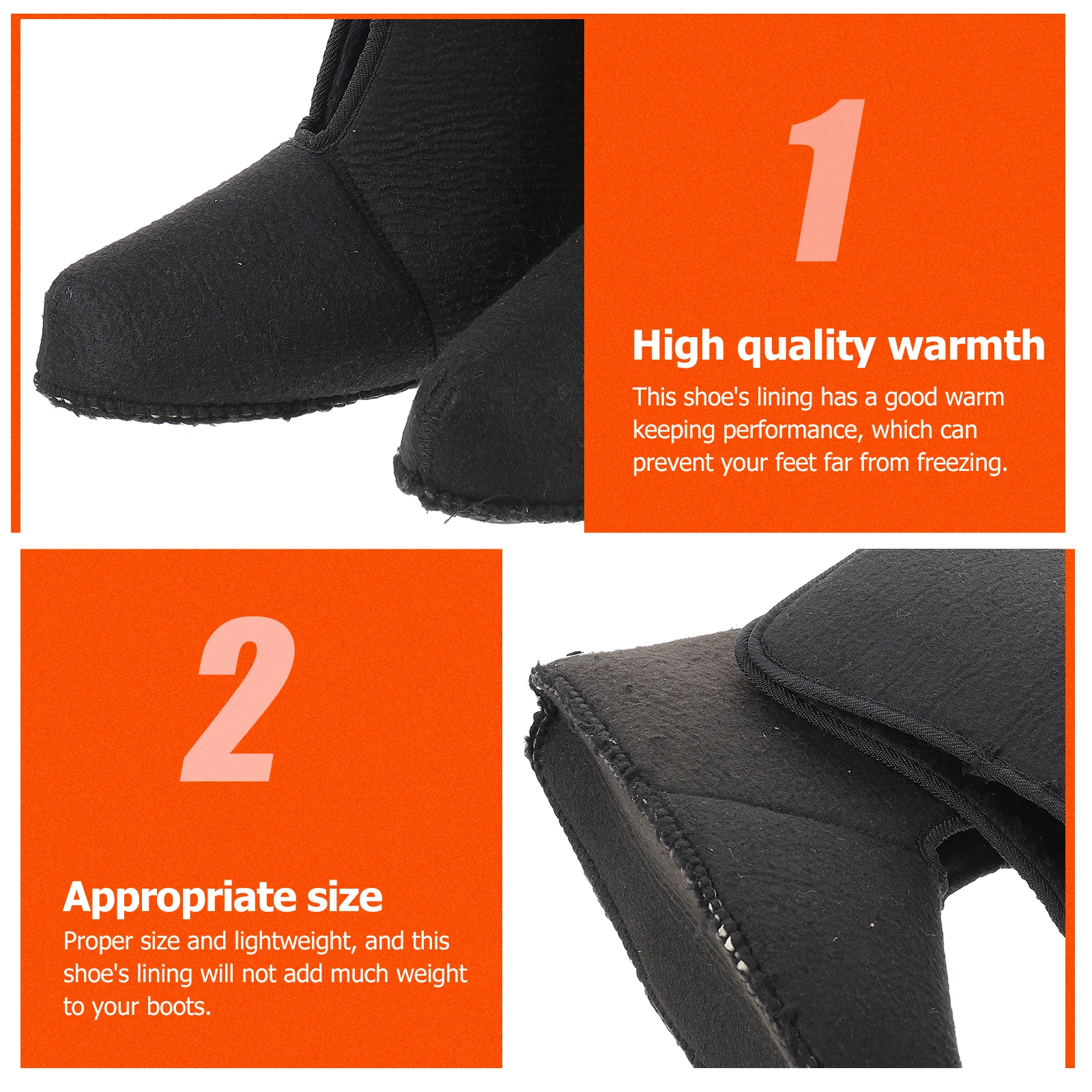 

Warm Fishing Boots Snow Liners Winter for Men Isolation Comfortable Lining Shoe Shoes