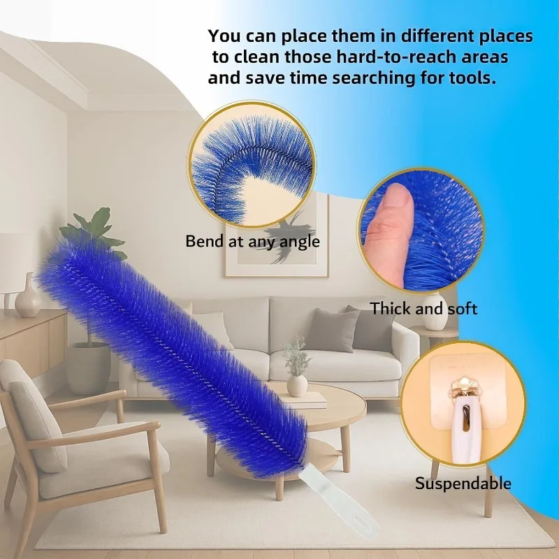 2PCS New Fan Blade Cleaning Brush, Gap Cleaning Brush, Clean Air Conditioning, Home and Car Vents, Curtains, Blinds