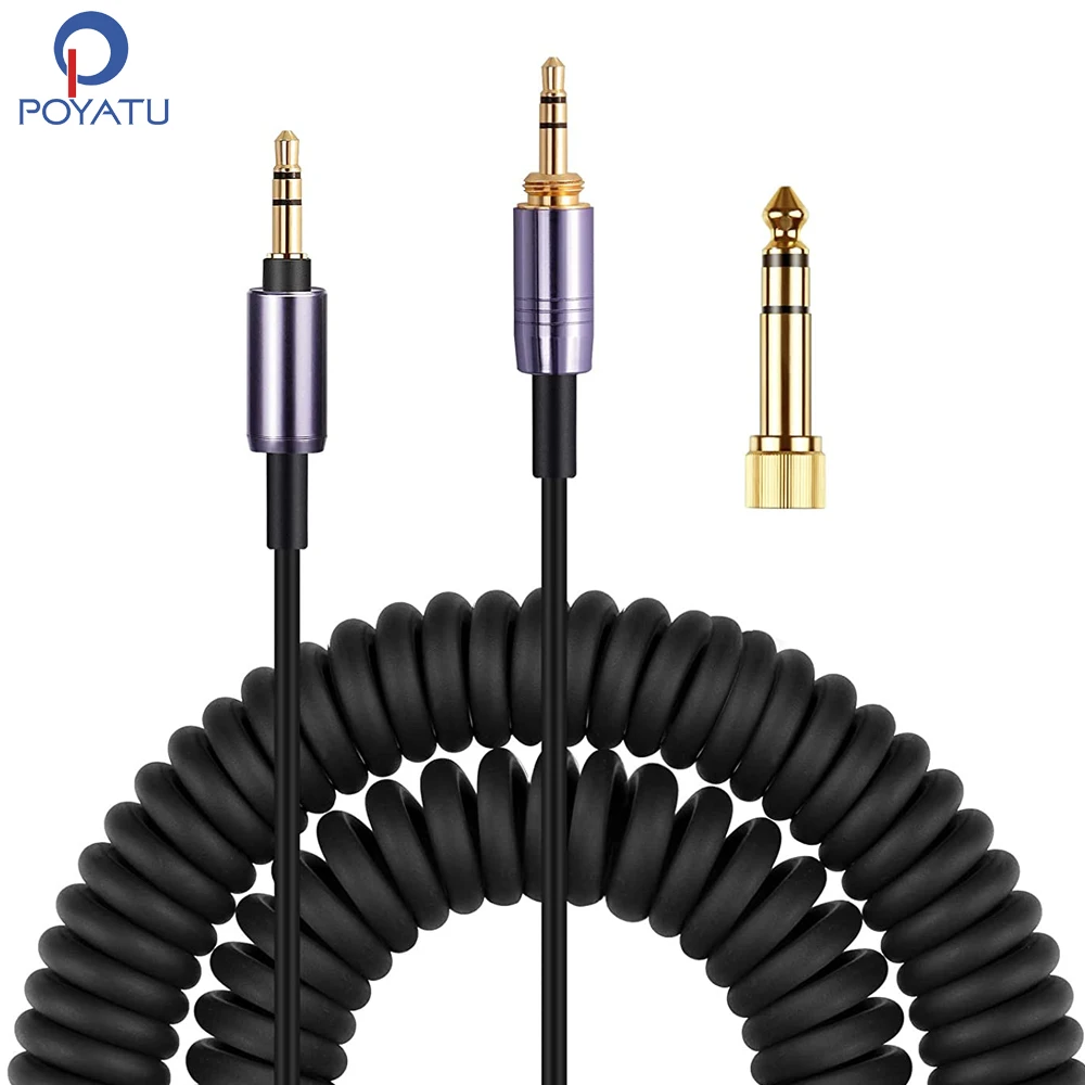 Cable en espiral con alivio de resorte para auriculares Sony, MDR-1000X, WH, 1000XM2, WH-1000XM2, WH-1000XM3, WH-1000XM4